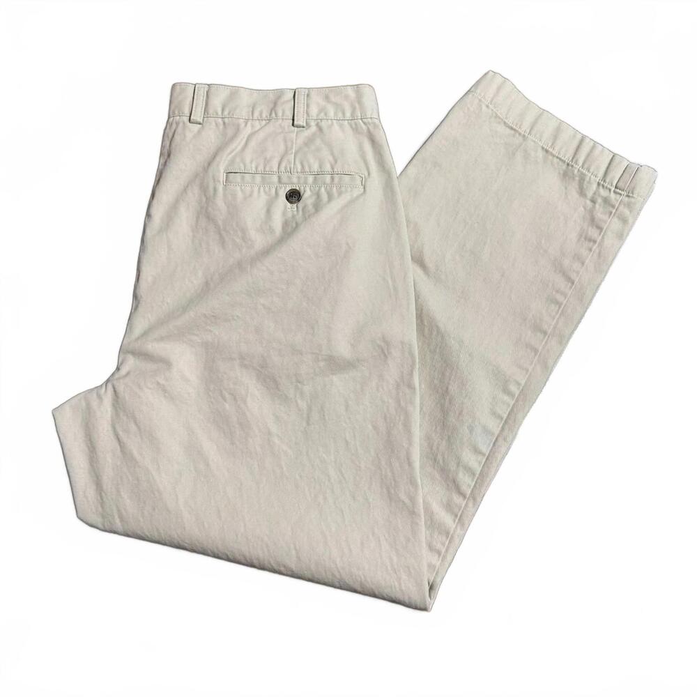 Brooks Brothers 346 Chino Pants Mens 38x30 Beige Light Tan Cotton EUC